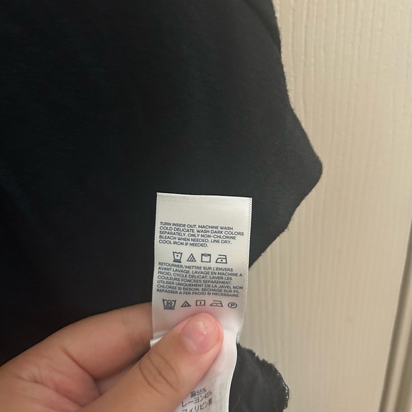 Lands' End Black Collar Short Sleeve Shirt - Picture 6 of 6